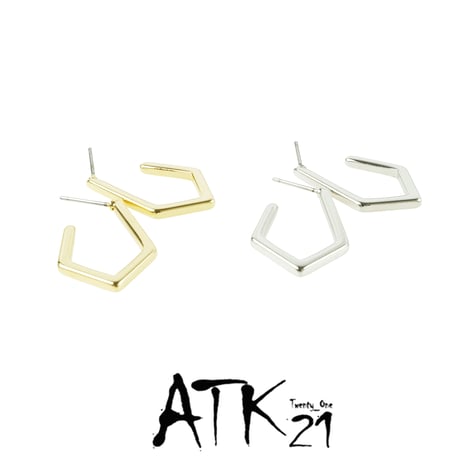 (2点セット）ひし形  カジュアル ピアス スタッドピアス シルバー ゴールド メンズ レディース ユニセックス アクセサリー：PM190605