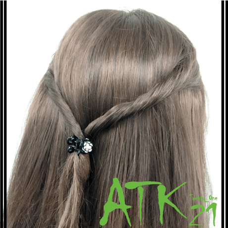 カメリアモチーフ ミニバンスクリップ プチヘアクリップ かわいい レディース ヘアアクセサリー：HBS170702