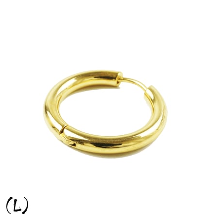 片耳用（1個売り）Gold リングピアス フープピアス シンプル 18G ステンレスピアス Surgical Steel 316L メンズ レディース ユニセックス アクセサリー：HPS191203