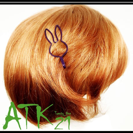 うさぎ ウサギ ラビットモチーフ マットカラー ヘアピン 髪どめ 前髪 キッズ レディース ヘアアクセサリー ：HA170208