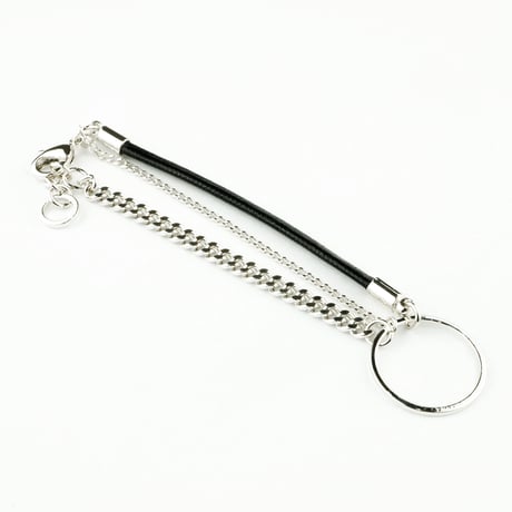 レザー チェーン サークル チャーム タイト ブレスレット シンプル レディース アクセサリー：BR170201