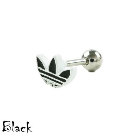 片耳用（1個売り）adidas アディダス モチーフボディピアス ステンレス 16G サージカルステンレス316L メンズ レディース ユニセックス アクセサリー：MBS200202
