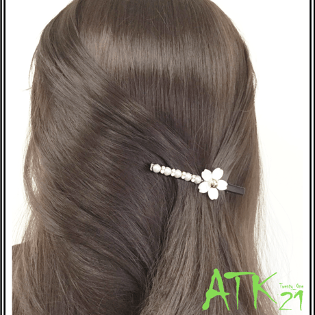 桜 さくら パール ビジュー ヘアピン ヘアクリップ ダッカール くちばしクリップ 簡単ヘアアレンジ レディース ヘアアクセサリー：HD180303