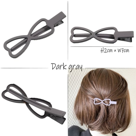 マットカラー リボンモチーフ りぼん Ribbon ヘアクリップ 髪留め 前髪 サイド留め 簡単ヘアアレンジ キッズ 子供 大人可愛い レディース ヘアアクセサリー