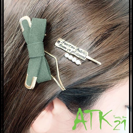 (3本セット)スエードリボン ゴールドプレート ビジュー ゴールド ヘアピンセット 髪どめ 前髪 レディース ヘアアクセサリー ：HAS171101