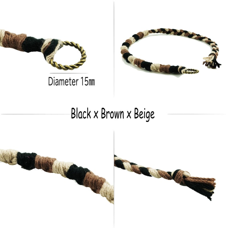 ツイスト ゴールドラウンド チャーム付き ミサンガ ブレスレット