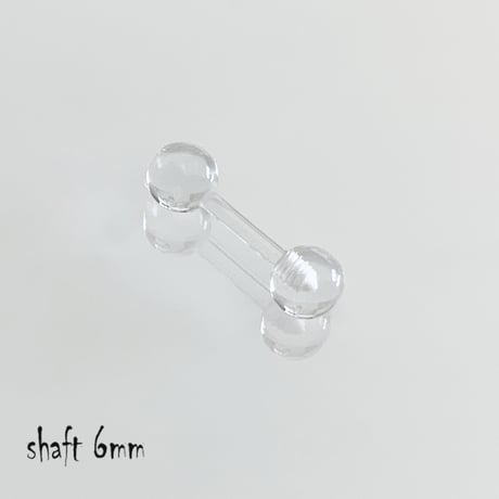 片耳用（1個売り）ボール シークレットバーベルピアス  透明ピアス 16G  アクリル メンズ レディース ユニセックス アクセサリー：MPA190930