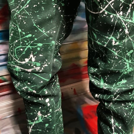 リメイクペイントデニムパンツ デニムパンツ GU ストレッチスリムジーンズ ブラック デニム メンズ ファッション ATK21：RP201003