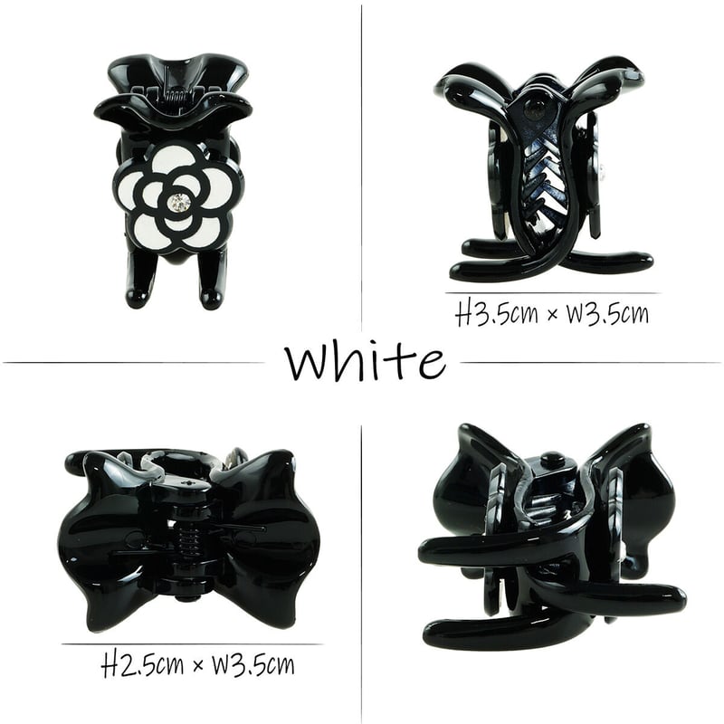 カメリア フラワーモチーフ バンスクリップ 程よい大きさ 小さ目