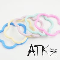 （5本セット）クローバー シンプル ミルキーカラー ヘアゴム 結び目なし キッズヘアゴム 子供用ヘアゴム 女の子 キッズ ヘアアクセサリー：HG160501C