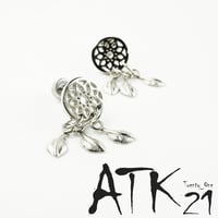 両耳用（2個セット）ドリームキャッチャー 16G ステンレスピアス Surgical Steel 316L 軟骨 ボディピアス メンズ レディース ユニセックス アクセサリー：BP170801