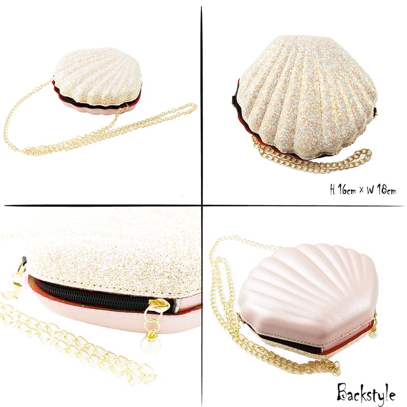 シェル ショルダーバッグ 貝殻 クラッチバッグ 貝型 ポシェット かばん  