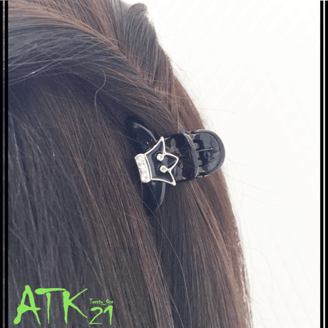 クラウン ラインストーン ミニバンスクリップ プチヘアクリップ かわいい レディース ヘアアクセサリー：HBS180207