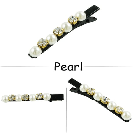 ビジュー サークル シンプル 上品  ヘアクリップ ダッカールクリップ 髪留め レディース きれい目 ヘアアクセサリー