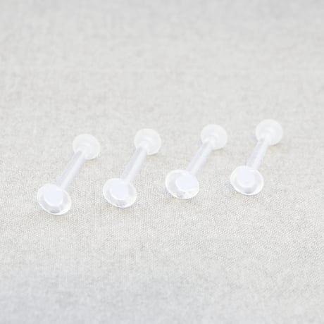 (4個セット）シークレットピアス 透明ピアス 16G スター 星型 キャッチ アクリル メンズ レディース ユニセックス アクセサリー：SP170701
