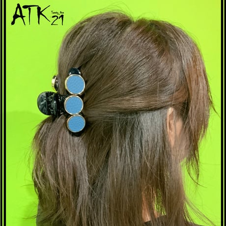 レザー サークル ゴールドフレーム シンプル 上品 バンスクリップ へアクリップ しっかりホールド 簡単ヘアアレンジ 髪留め 大人アクセ レディース ヘアアクセサリー：HBL191202