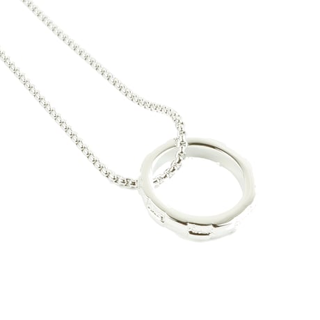リング サークル シンプル ネックレス 2WAY メンズ レディース ユニセックス アクセサリー：MNB180201