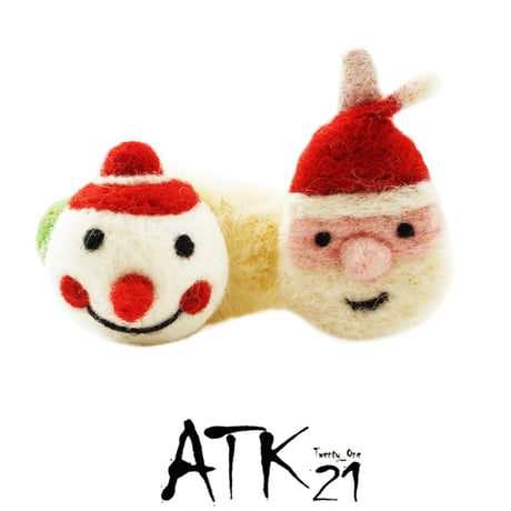 （2点セット) サンタクロース 雪だるま  シュシュ  スリーピン クリスマス Xmas ヘアゴム ヘアクリップ  髪留め キッズ 子供 ベイビー レディース ヘアアクセサリー：HGP191101