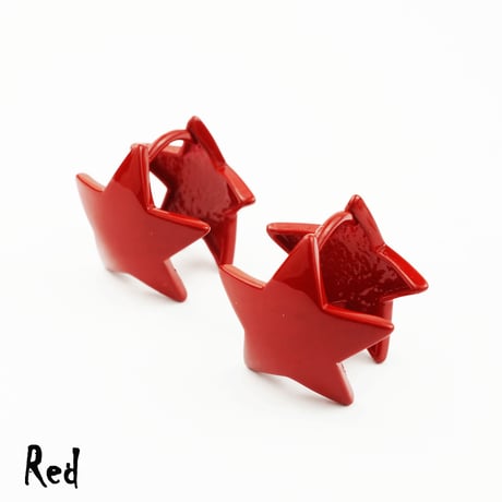 両耳用（2個セット）スター カラー フープ リング 18G  レディース アクセサリー：HPB170402