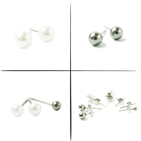 (7点セット）フェイクパールピアス 大粒パール 一粒パール セットピアス  スタッドピアス メンズ レディース  ユニセックス アクセサリー：PSS181002