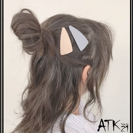 マットカラー トライアングル パッチンピン パッチン留め 人気 可愛い 髪留め へアクリップ レディース ヘアアクセサリー：HPP191001