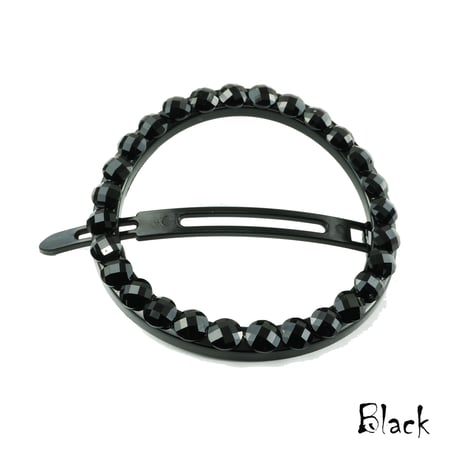 ラウンド サークル ラインストーン フレームピン ヘアクリップ 簡単ヘアアレンジ 髪留め 大人アクセレディース ヘアアクセサリー：HP180401