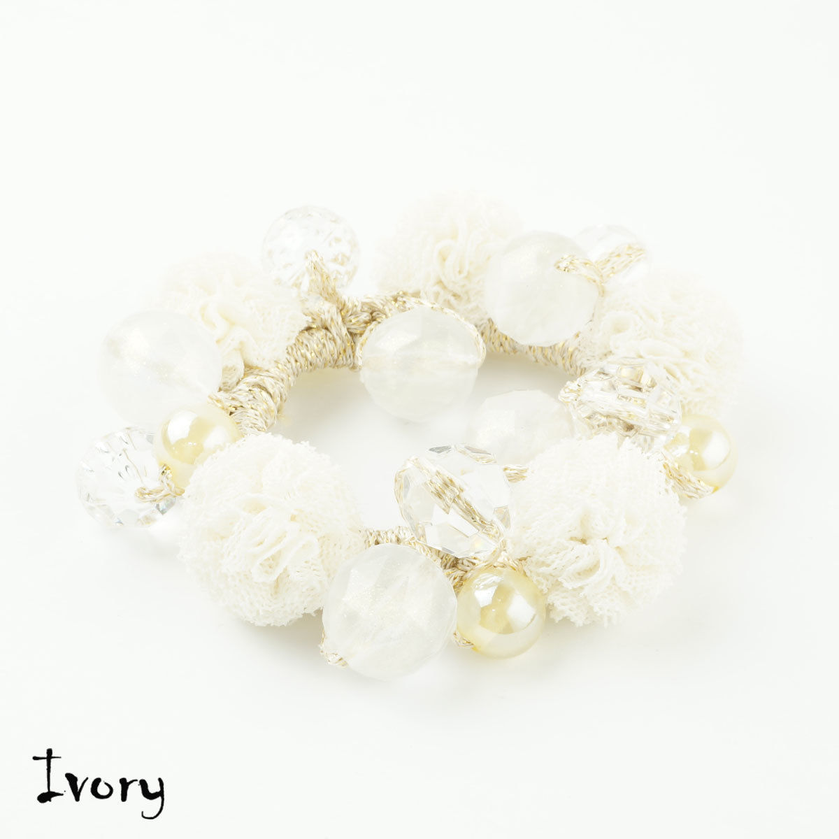 じゃらじゃら ヘアゴム めちゃカワ花束＆ワークランプ＆ジェイド♡