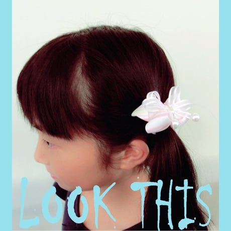 (2個セット） ストライプ リボン ストーン パール ヘアゴム ツインテール キッズ アクセサリー 卒業式 入学式 発表会 七五三 結婚式  パーティ  ヘアアクセサリー：HG160601S