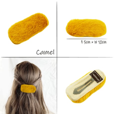 ファー スクエア パッチンピン パッチン留め 人気 可愛い 髪留め へアクリップ レディース ヘアアクセサリー
