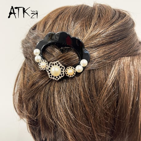 アンティークボタン パール フラワー コーム ヘアクリップ かんざし簪 夜会巻き 浴衣 着物 髪飾り ヘアアレンジ レディース ヘアアクセサリー