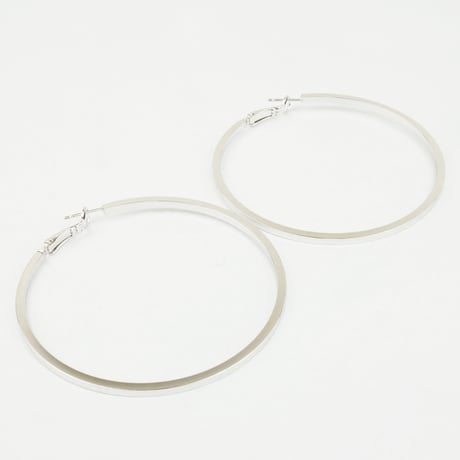 シンプル フープ リング サークル ピアス シルバー レディース アクセサリー：PL160602