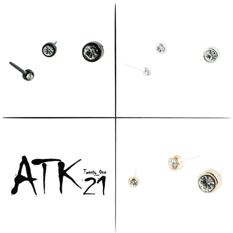 (3点セット）一粒ストーン 樹脂ピアス アレルギーフリー 18G ゴムキャッチ アクリル メンズ レディース ユニセックス アクセサリー：RP190101