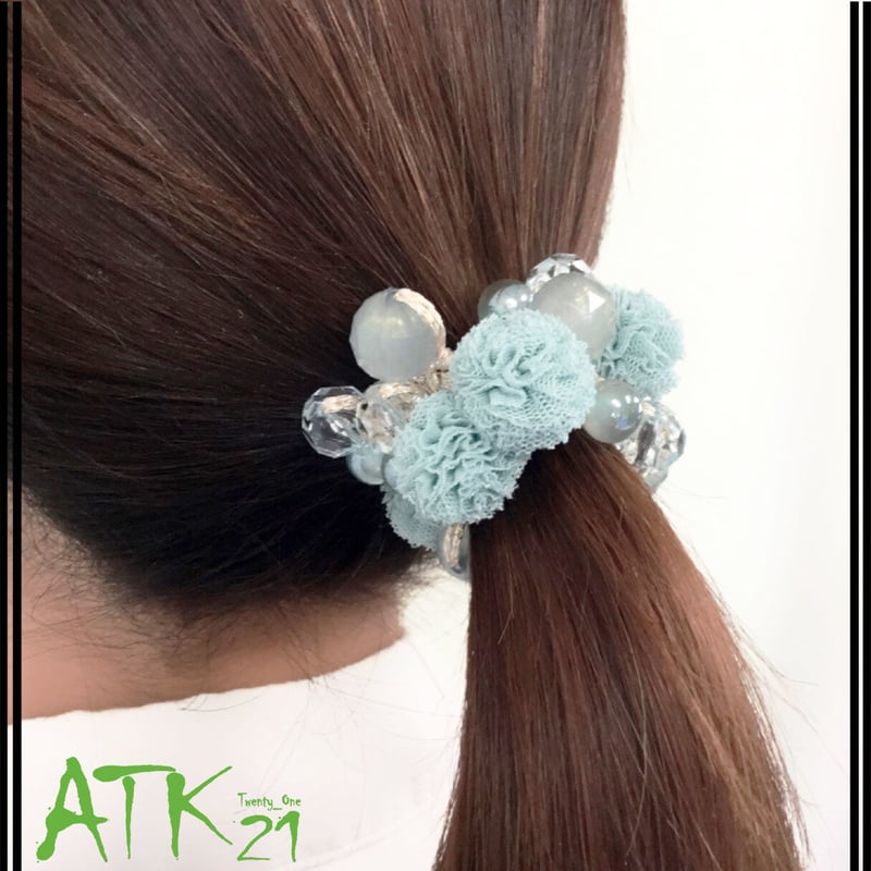 じゃらじゃら ヘアゴム やまぶきとちょうちょ♡