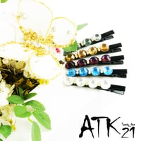 ダイヤモンドカット サークルビーズ ストーン 髪留め ヘアピン ヘアクリップ ダッカール 簡単ヘアアレンジ レディース ヘアアクセサリー