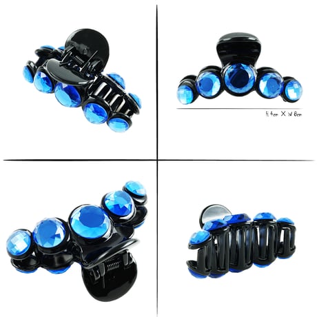 サークル アクリルストーン キラキラ シンプル 上品 バンスクリップ へアクリップ しっかりホールド 簡単ヘアアレンジ 髪留め 大人アクセ レディース ヘアアクセサリー：HBL181205