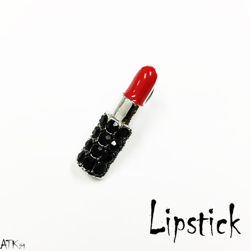 LIP 口紅 唇 リップ アシンメトリー ピアス ラインストーン キラキラ