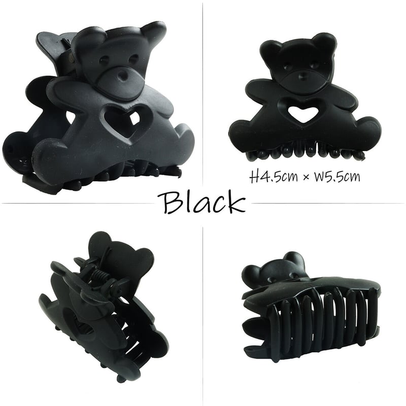 Bear くまちゃんcute 可愛い マットカラー バンスクリップ ヘア