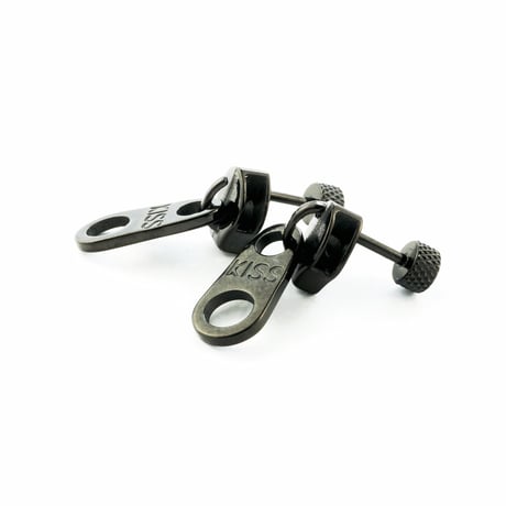 両耳用（2個セット）ジッパー ファスナー チャック 16G サージカルステンレスピアス  軟骨 ボディピアス メンズ レディース ユニセックス アクセサリー：MPS170208