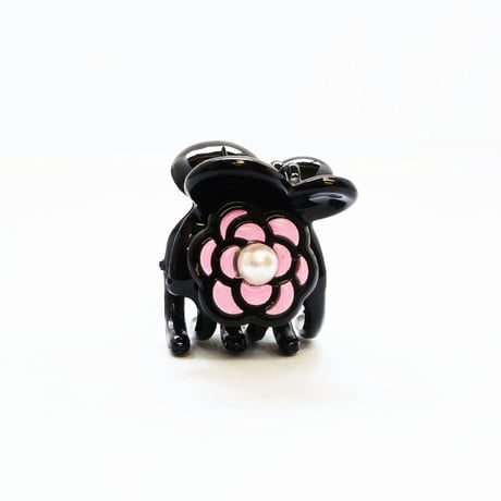 カメリアモチーフ ミニバンスクリップ プチヘアクリップ かわいい レディース ヘアアクセサリー：HBS170702