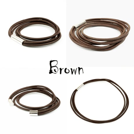 3連 マグネット レザー ブレス ブレスレット チョーカー ネックレス メンズ レディース ユニセックス アクセサリー：B140206