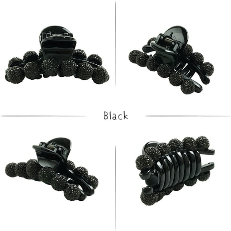 パヴェ 大人アクセ シンプル ミディアム 上品 キレイ目 バンスクリップ へアクリップ しっかりホールド 簡単ヘアアレンジ 髪留め 大人アクセ レディース ヘアアクセサリー