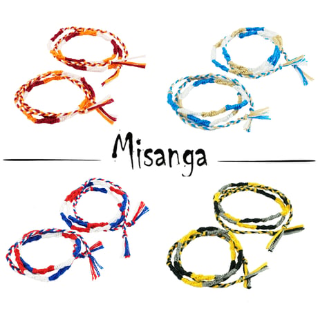 ペア カップル ミサンガ Ｍｉｓｓａｎｇａ アンクレット  メンズ レディース お守り ミックスカラー コードアンクレット：AMP180702