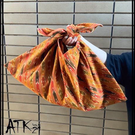 和柄 大判サイズ あずま袋 手ぬぐい 手作り ハンドメイド エコバック 買い物袋  お出かけ ご近所コーデ メンズ レディース ユニセックス おしゃれ 雑貨：AB200805