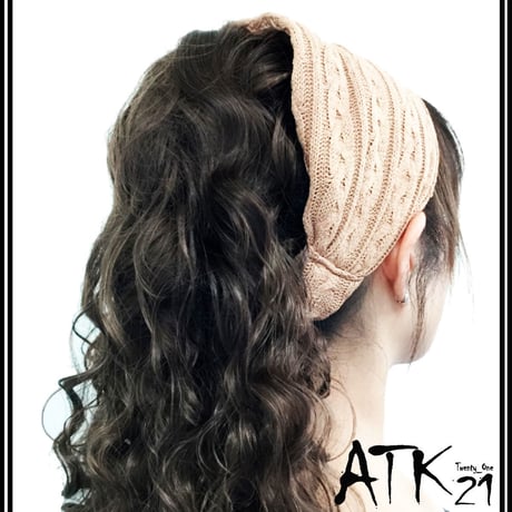 ヘアバンド ターバン ニット ワイド 幅広ニット 簡単ヘアアレンジ レディース ヘアアクセサリー：HB180901