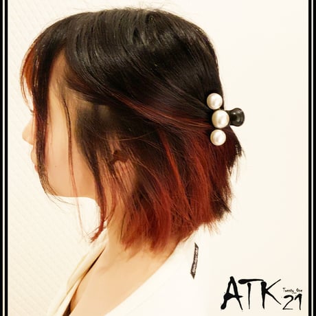 パール ライン 上品 シンプル バンスクリップ へアクリップ しっかりホールド 簡単ヘアアレンジ 髪留め レディース ヘアアクセサリー