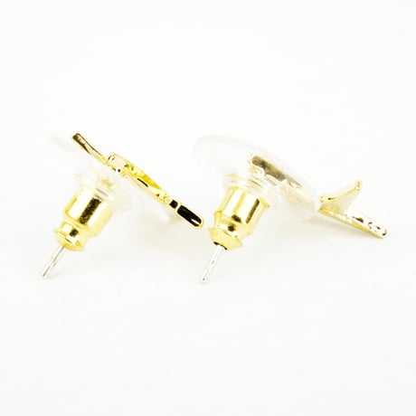 折り鶴 透かし ピアス 和装 シンプル Silverpost925 シルバー ゴールド アクセサリー メンズ レディース ユニセックス：PS160605