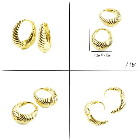 両耳用（S／2点セット）シンプル ツイスト フープピアス リングピアス ブラック シルバー ゴールド レディース アクセサリー：PHB180803S