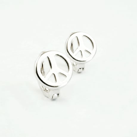 両耳用（2個セット） ピースマーク フープ リング ミニ プチ ピアス 軟骨ピアス メンズ レディース ユニセックス アクセサリー：MPB160513