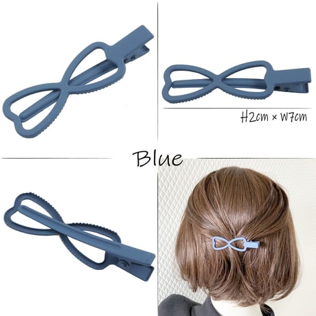 マットカラー リボンモチーフ りぼん Ribbon ヘアクリップ 髪留め 前髪 サイド留め 簡単ヘアアレンジ キッズ 子供 大人可愛い レディース ヘアアクセサリー