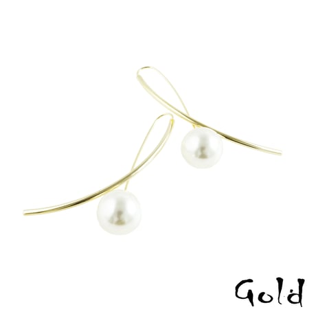 両耳用（2点セット）パール フープピアス パールキャッチ 上品 おしゃれ 大人アクセ パーティ 2次会 レディース アクセサリー ：HPP190310